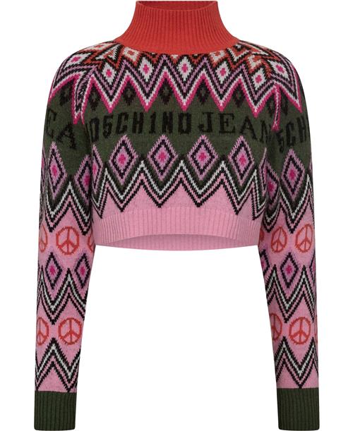 Se Mo5ch1no jeans Sweater Kvinde Fantasy Print Pink 181 Cardigans Str S - hos Magasin ved Magasin