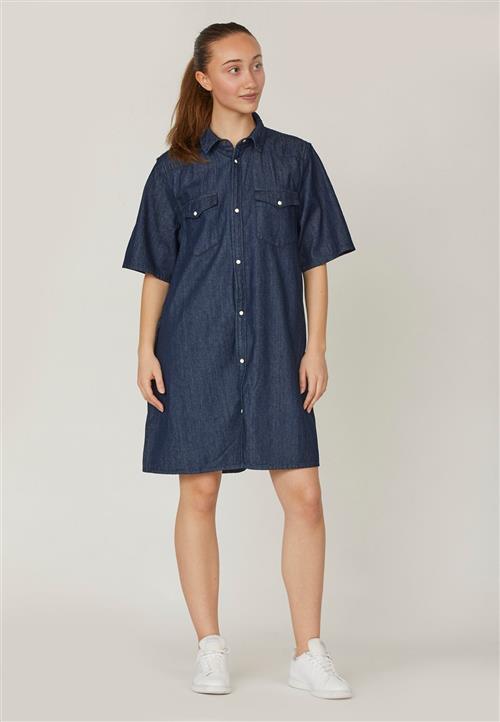 SisterS Point Osaa.DR Kvinde Unwashed Midi Kjoler Str S - Denim hos Magasin