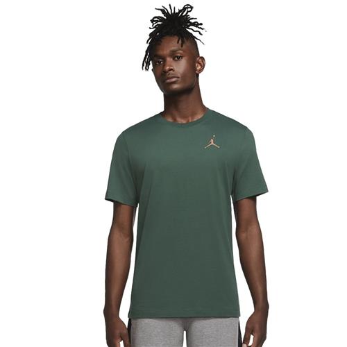 Nike Jordan Jumpman Tshirt Mand Green Kortærmede T-shirts Str L - Bomuld hos Magasin