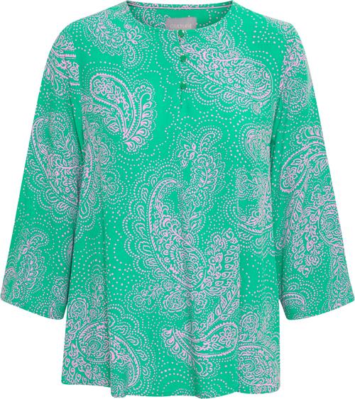 Culture Cupolly Blouse Kvinde Blue/whitecap Paisley Kortærmede Bluser Str S - hos Magasin