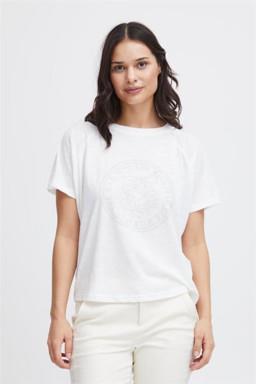 Se Fransa Frelina TEE 2 Kvinde Blanc De Blanc Mix Kortærmede T-shirts Str XXL - hos Magasin ved Magasin