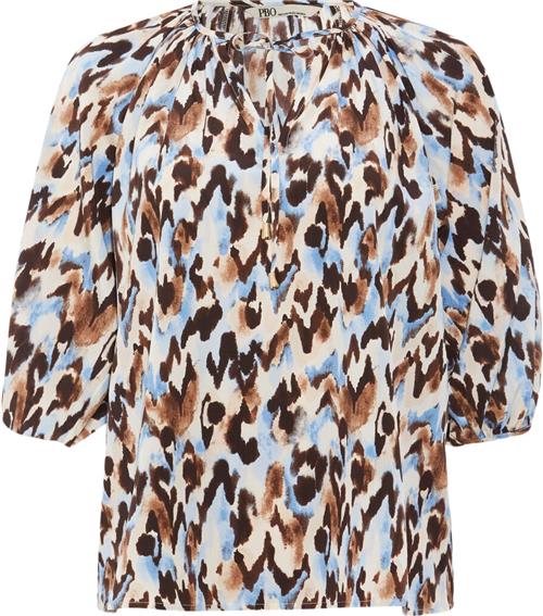 PBO ¤ Kauro Blouse ¤ Kvinde Animal Kortærmede Bluser Str 40 - hos Magasin