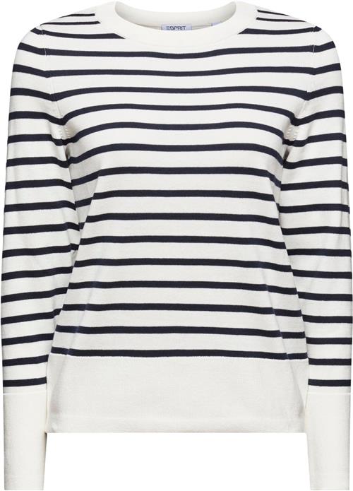 Se Esprit CO Crew Stripe Kvinde Off White 2 Sweaters Str XS - hos Magasin ved Magasin