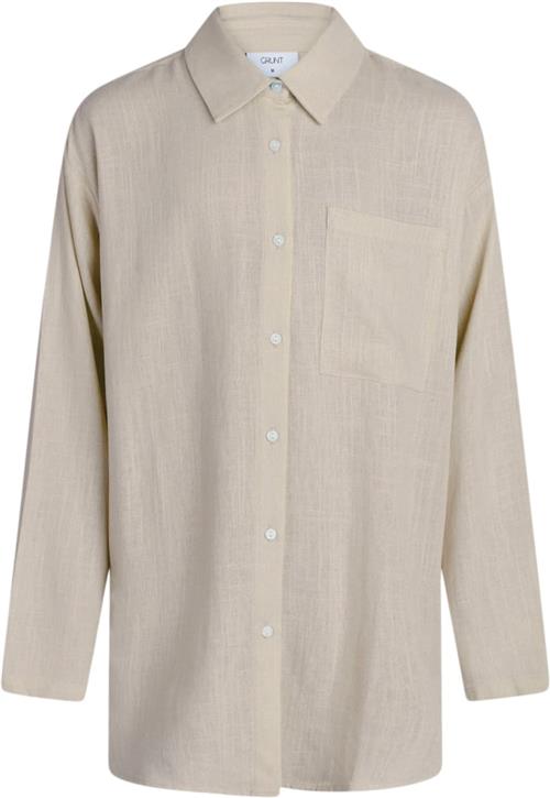 Grunt Latti LS Linen Shirt Str L/14Y - Sand Skjorter hos Magasin