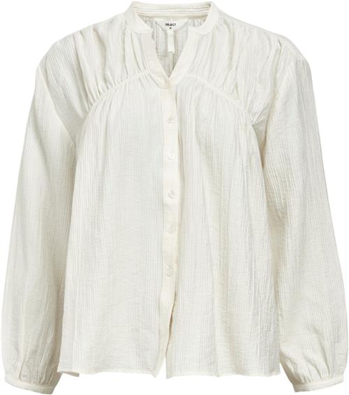 Object Objgigi LO L/S TOP 135 Kvinde White Sand Toppe Str 40 - hos Magasin