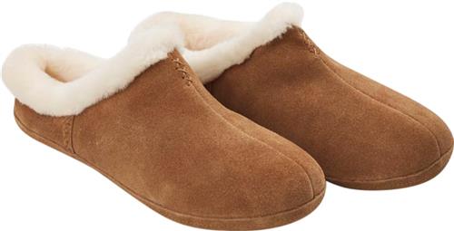 Se NATURES Collection Cozy Slipper, Suede/lambskin Chestnut Kvinde Brun Hjemmesko Str 36 - hos Magasin ved Magasin