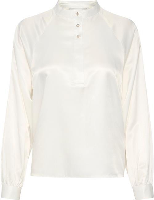 My Essential Wardrobe Estellemw Blouse Kvinde Snow White Langærmede Bluser Str 38 - hos Magasin