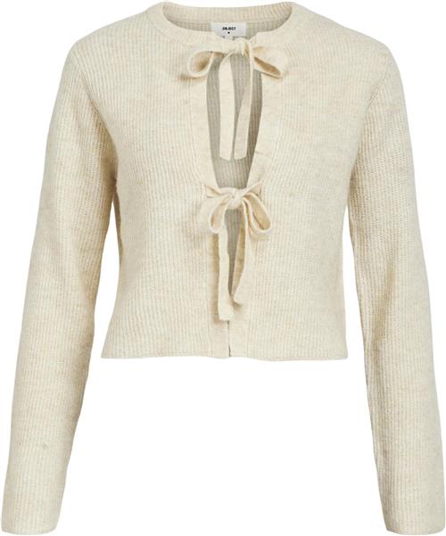 Object Objparvi Knit Cardigan 130 Kvinde Sandshell/melange Cardigans Str S - hos Magasin