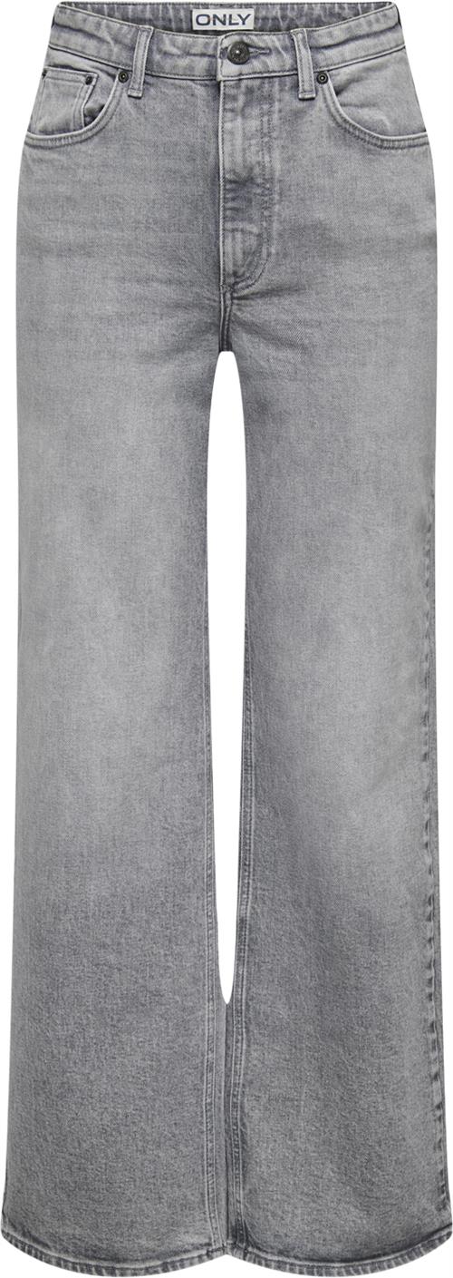 ONLY Onljuicy HW Wide LEG Rea707 DNM NOO Kvinde Medium Grey Denim Straight Jeans Str "26/""34" - Bomuld hos Magasin