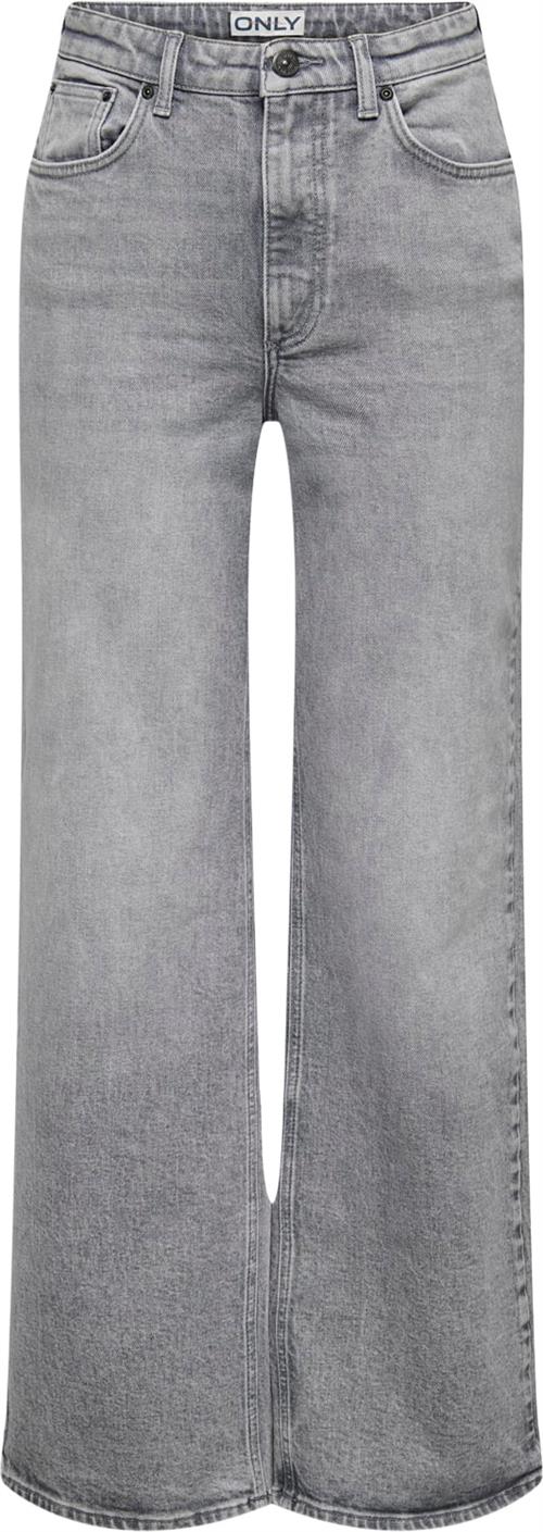 ONLY Onljuicy HW Wide LEG Rea707 DNM NOO Kvinde Medium Grey Denim Straight Jeans Str "29/""32" - Bomuld hos Magasin