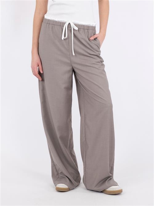 Se Neo Noir Julius Pants Kvinde Grey Melange Bukser Med Brede Ben Str 38 - hos Magasin ved Magasin