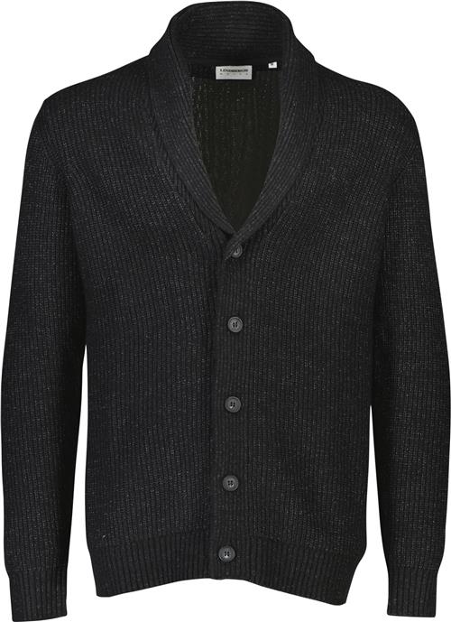 Lindbergh Shawl Collar Knit Cardigan Mand Sort Cardigans Relaxed Fit Str M - Bomuld hos Magasin