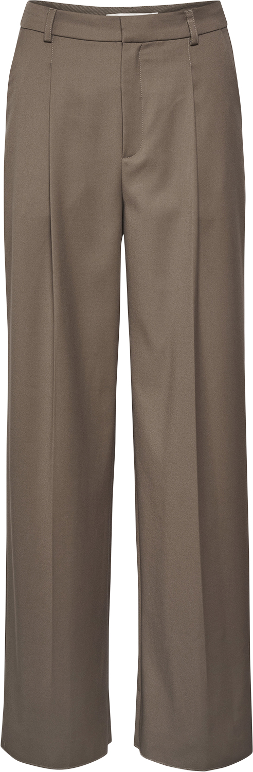 Gestuz Paulagz MW Wide Pants Noos Kvinde Walnut Bukser Med Brede Ben Str 42 - hos Magasin