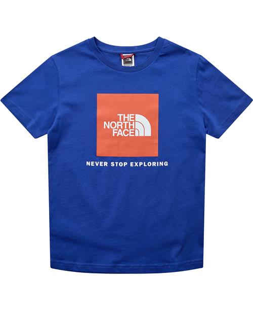 The North Face B S/S Redbox TEE TNF Blue Str XL - Cz6 Kortærmede T-shirts Bomuld hos Magasin