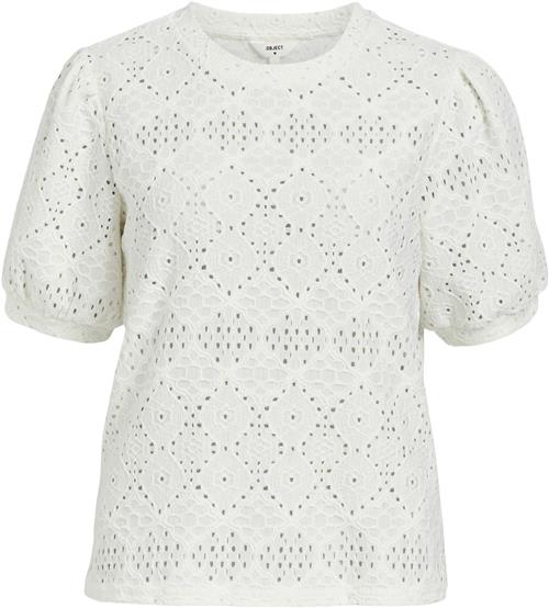 Se Object Objfeodora S/S TOP Noos Kvinde Cloud Dancer Toppe Str XS - hos Magasin ved Magasin