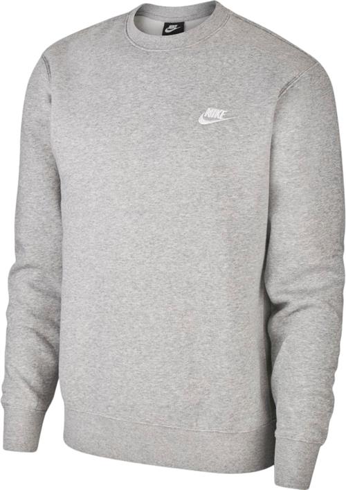 Se Nike Club Crewneck Mand Grey Sweatshirts Str S - Bomuld hos Magasin ved Magasin