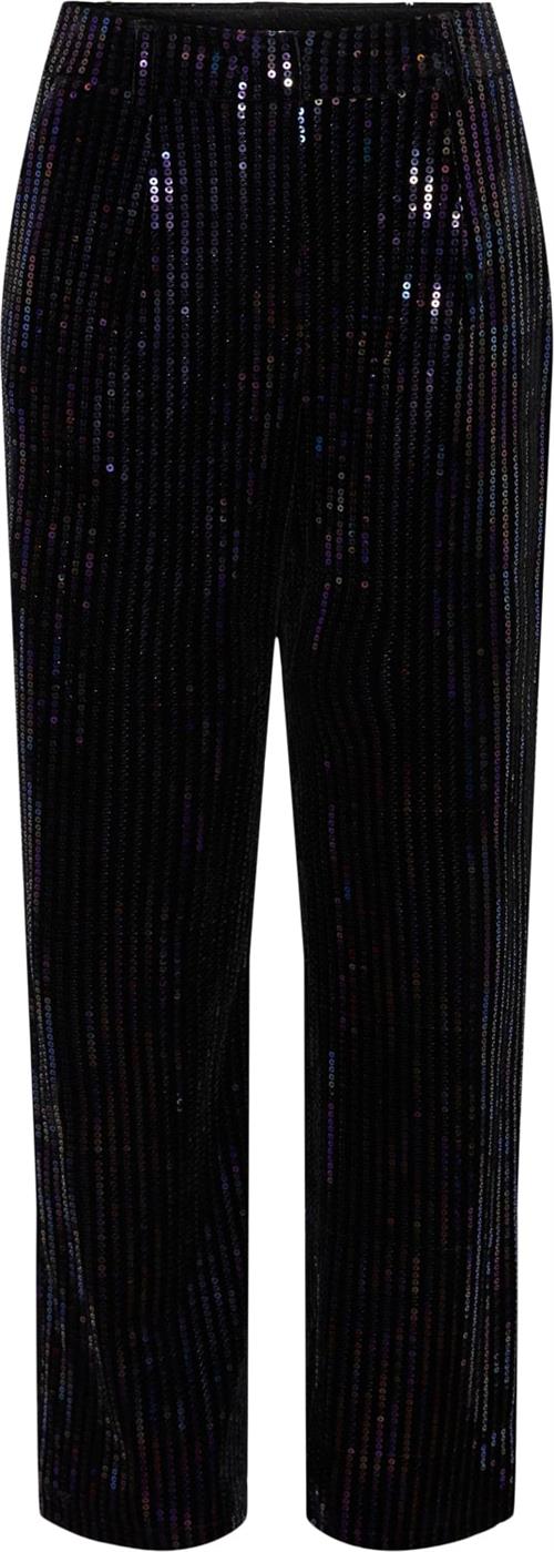 Se YAS Yaseliva Sequin HW Straight Pant Kvinde Black/w. Sequins Bukser Med Lige Ben Str L - Polyester hos Magasin ved Magasin