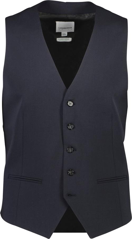 Se Lindbergh Mens Waistcoat for Suit Mand Blå Veste Str 44 - hos Magasin ved Magasin