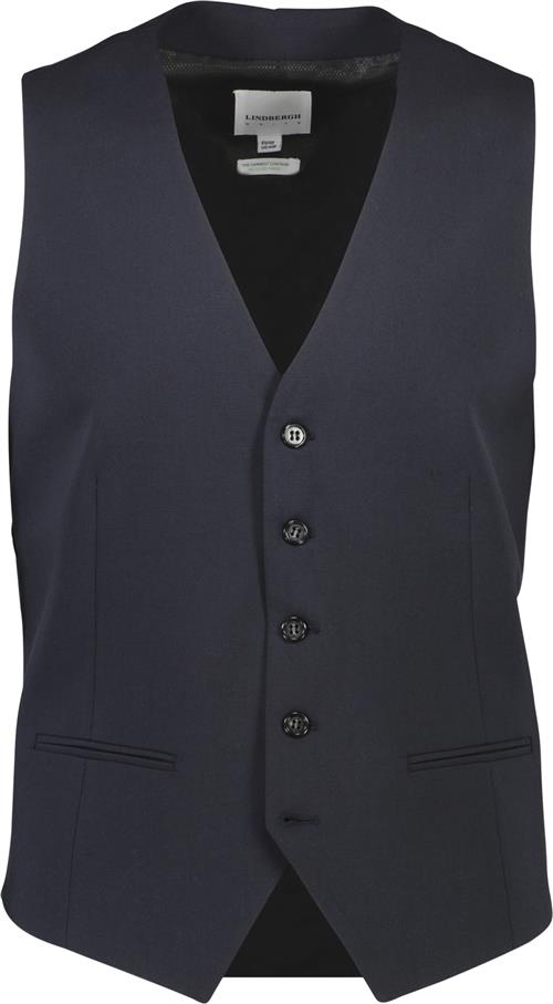 Se Lindbergh Mens Waistcoat for Suit Mand Blå Veste Str 52 - hos Magasin ved Magasin