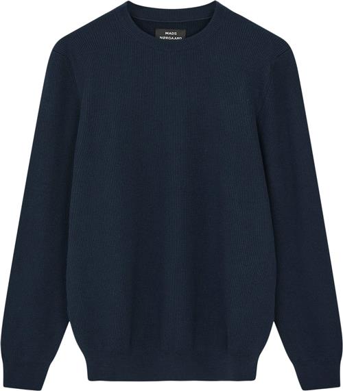 Se Mads Nørgaard - Copenhagen Tight Cotton Emil Knit Mand Blå Sweaters Str XL - hos Magasin ved Magasin