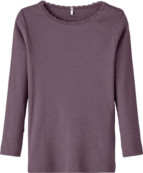 Name It Nmfkab LS TOP Noos Str 92 - Arctic Dusk/melange Langærmede T-shirts hos Magasin