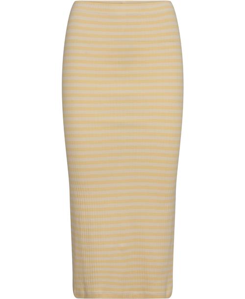 Se Magasin du Nord Collection Magasin Milla 7G Kvinde Sunlight / Antique White Stripe Midi Nederdele Str S Bomuld ved Magasin