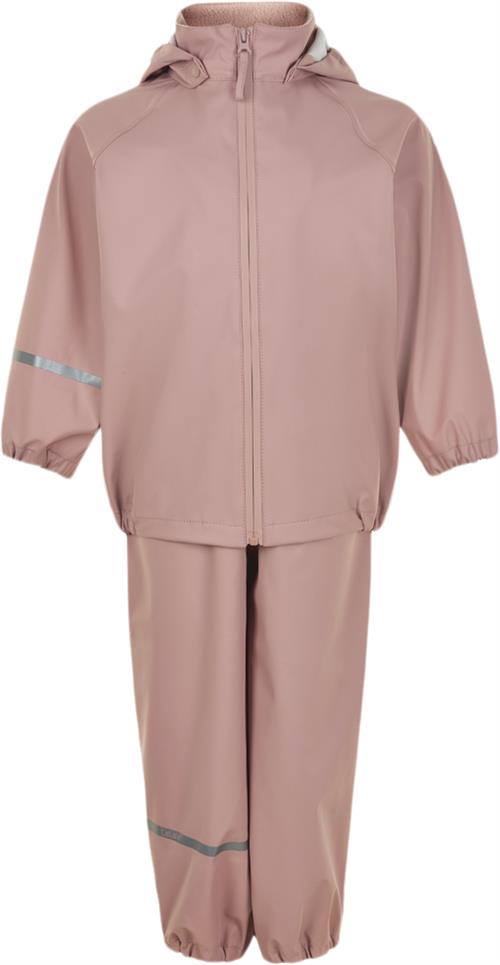 CeLaVi Basic Rainwear set Recycle PU Str 80 - Misty Rose Regntøj hos Magasin