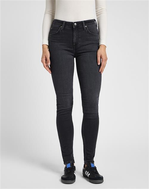 Se Lee Scarlett High Kvinde Vasket Sort Skinny Jeans Skinny Fit Str 26/33 - hos Magasin ved Magasin