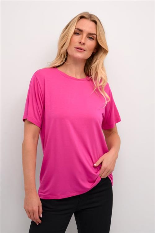 Se Kaffe Kafrida Oneck T-shirt Kvinde Rose Violet Kortærmede T-shirts Str L - hos Magasin ved Magasin