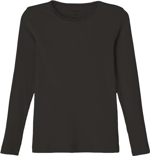 Se Name It Nkfkab LS Slim TOP Noos Str 146/152 - Blå Langærmede T-shirts hos Magasin ved Magasin