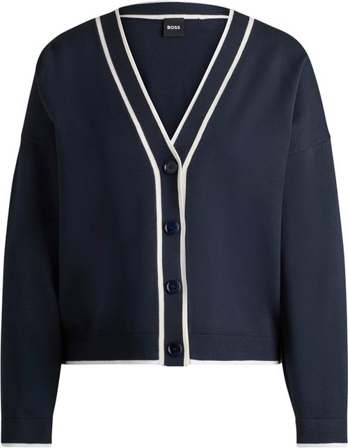 BOSS Flodina Kvinde Dark Blue Cardigans Str XS - hos Magasin