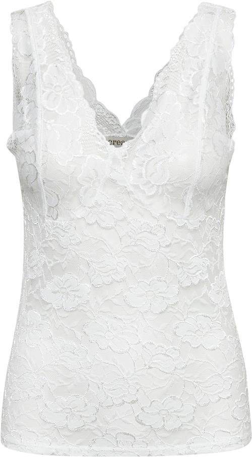 Se Cream Glaze Long Top Kvinde Optical White Tanktoppe Str L - hos Magasin ved Magasin