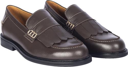 Se ANGULUS Klassisk Penny Loafer med Frynser Kvinde 2962 Brown Loafers Str 38 - hos Magasin ved Magasin