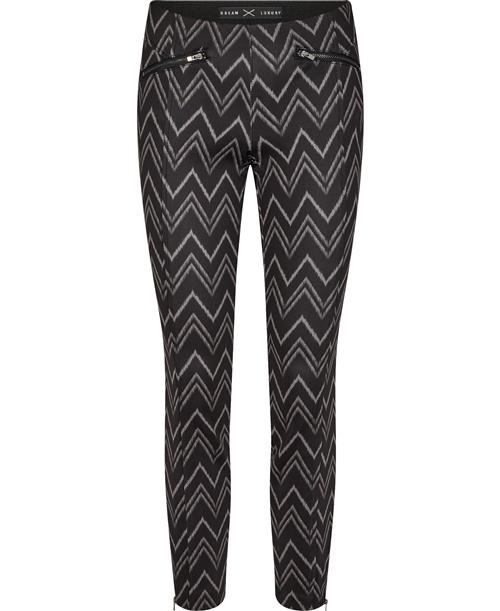 Se MAC Jeans Dream Ankle Kvinde Zig Zag Print Bukser Med Smalle Ben Str W36 / L29 - hos Magasin ved Magasin