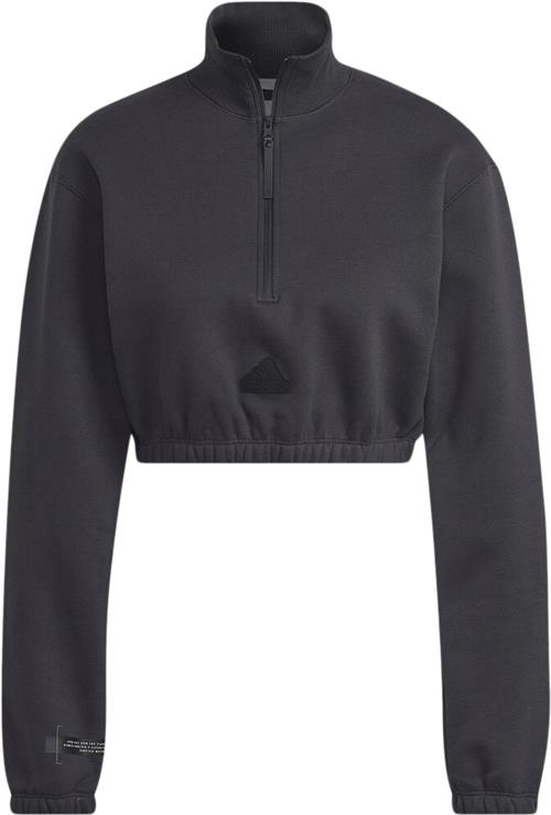 Se adidas Cropped Halfzip Sweatshirt M - Hættetrøjer & Sweatshirts Bomuld hos Magasin ved Magasin