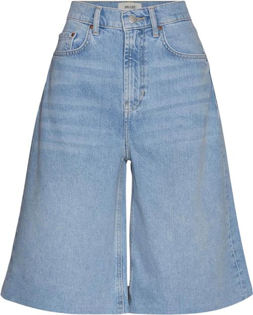 Vero Moda Vmrowena SHR Long Wide Shorts Ba328 Kvinde Light Blue Denim Denim Shorts Loose Fit Str S - hos Magasin