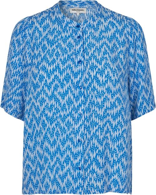 Lollys Laundry Bonoll Shirt SS Kvinde Blue Kortærmede Bluser Str XS - hos Magasin