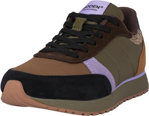 Woden Ronja Kvinde Dark Olive/orchid Sneakers Str 39 - Læder hos Magasin