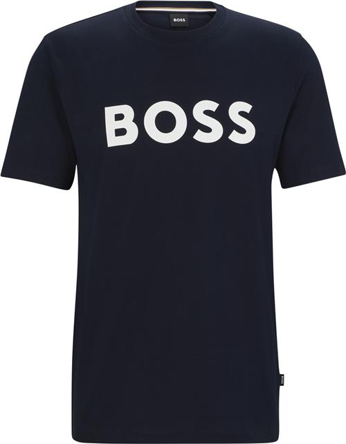 BOSS Tiburt 354 Mand Dark Blue Kortærmede T-shirts Str L - hos Magasin