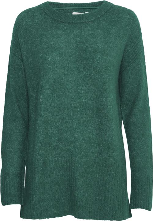 Se ICHI Ihkamara Long LS Kvinde Cadmium Green Sweaters Str M - hos Magasin ved Magasin