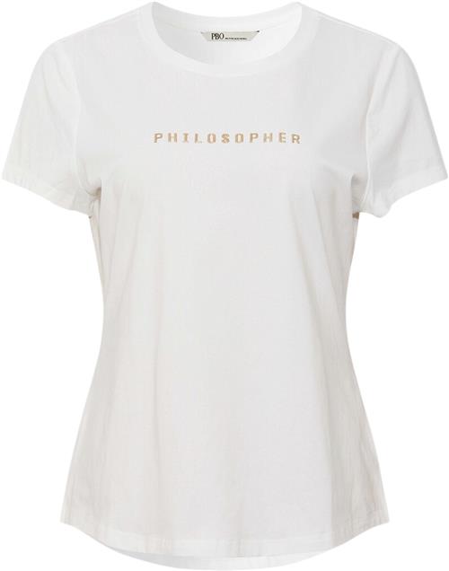 PBO ¤ Philosopher Tshirt ¤ Kvinde White Kortærmede T-shirts Str XXL - hos Magasin