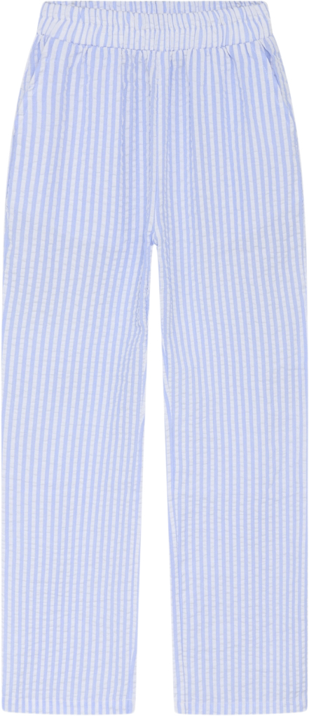 Grunt Tenna Striped Pant Str XL/16Y - Light Blue Bukser hos Magasin