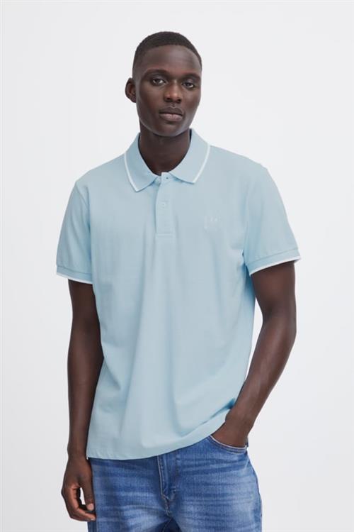 Se Blend Polo Mand Cashmere Blue Kortærmede Poloer Str XXL - Cashmere hos Magasin ved Magasin