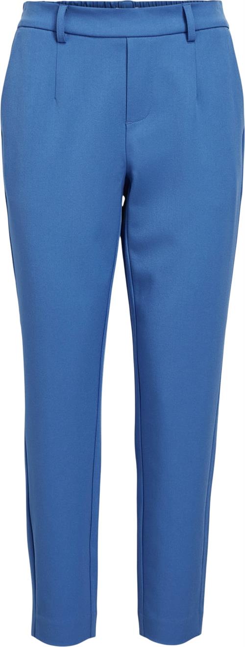 Object Objlisa Slim Pant Noos Kvinde Palace Blue/col Bukser Med Smalle Ben Str 40 - hos Magasin