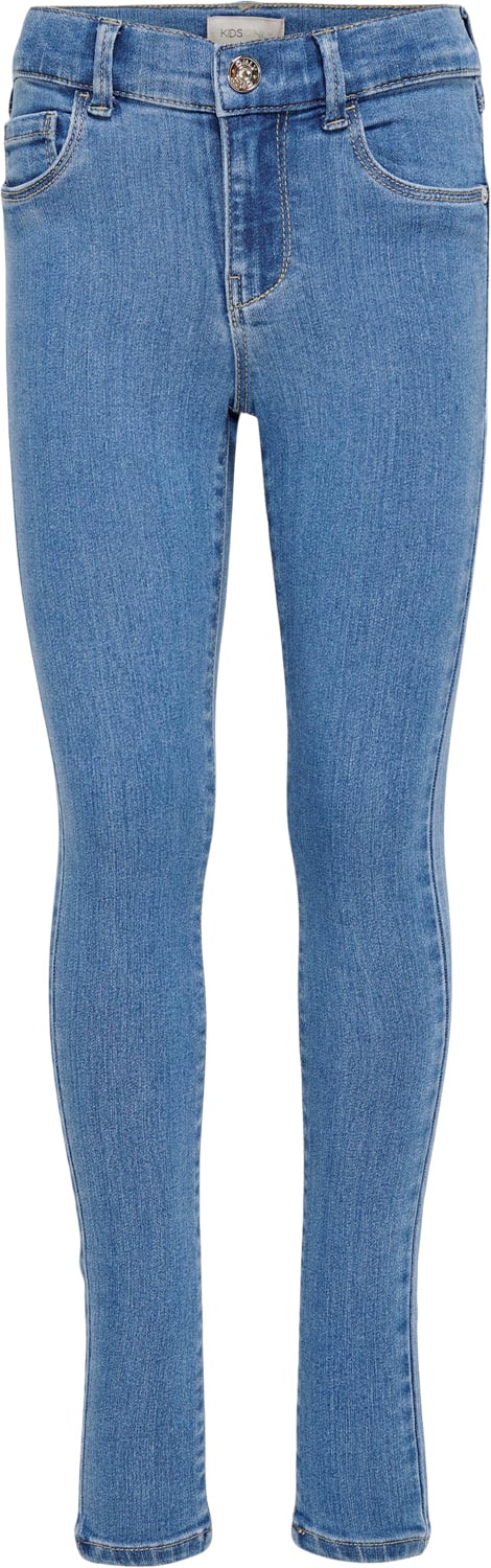 ONLY Konrain Life REG Skinny BB Bj009 NO Str 134 - Blå Jeans Bomuld hos Magasin