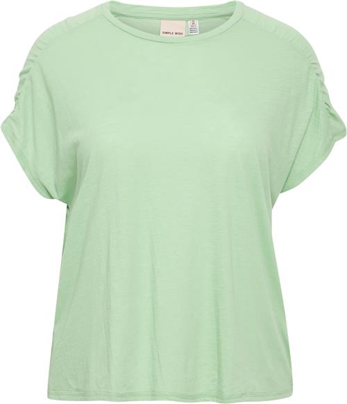 Simple Wish Swsansa TEE 2 Kvinde Absinthe Green Kortærmede T-shirts Str 46/48 - hos Magasin