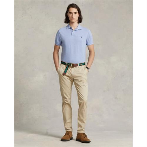 Polo Ralph Lauren Slim Fit Mesh Polo Shirt Mand Blå Kortærmede Poloer Slim Fit Str S - hos Magasin