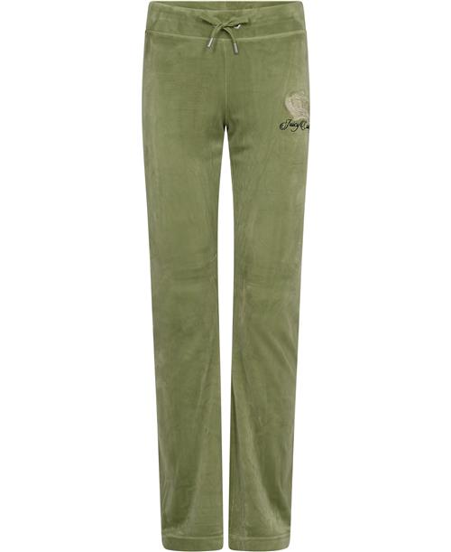 Juicy Couture Lisa 'ALL Hail Juicy' Trackpant Kvinde Mosstone Sweatpants Str L - Velour hos Magasin