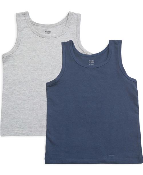 BAKITO by Magasin Du Nord Collection BAKITO by Magasin Boys Tanktops 2pack Str 10 Grey Mel. / Navy Undertrøjer Bomuld