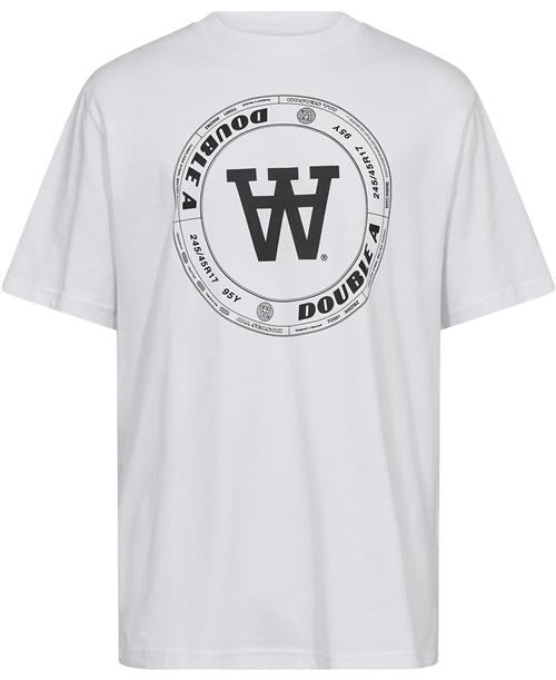 Se Wood Wood Asa Tirewall Tshirt Gots Mand White Kortærmede T-shirts Str XL - hos Magasin ved Magasin